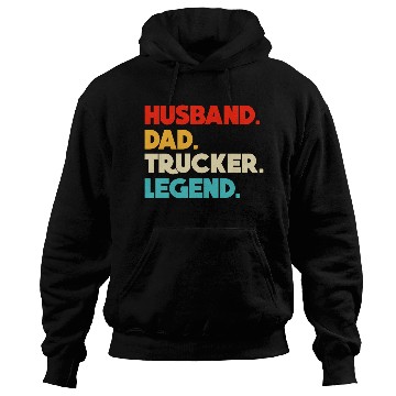 Discover Husband Dad Trucker Legend Hoodies