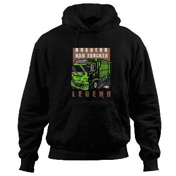 Discover Husband Dad Trucker Legend Hoodies