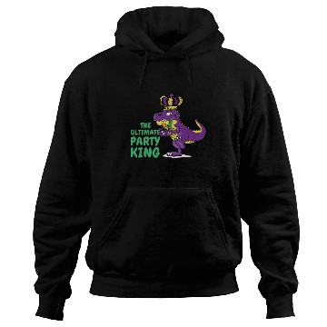 Discover Mardi Gras Carnival T-rex Dinosaur Party King Hoodies