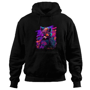 Discover cyberpunk synthwave cool fox Hoodies