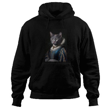 Discover Russian Blue Cat Breed Portrait Royal Renaissance Hoodies