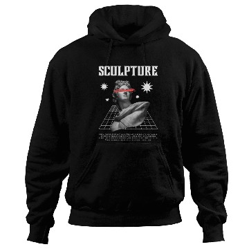 Discover Black White Modern Sculpture Hoodies Design
