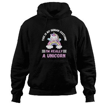 Discover This is My Human Costume I'm Really a Unicorn Hoodies