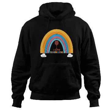 Discover I love rainbow & wine Hoodies
