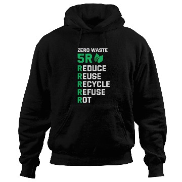 Discover 5R Waste Earth Day Planet Environment Trees Hoodies