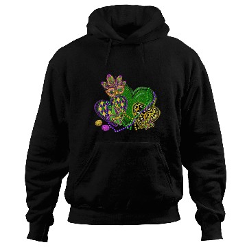 Discover Mardi Gras Hearts Leopard Print Fleur de lis Symbo Hoodies
