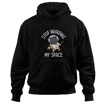 Discover Space Purring Cat Astronaut Cat Lover Spaceship Hoodies
