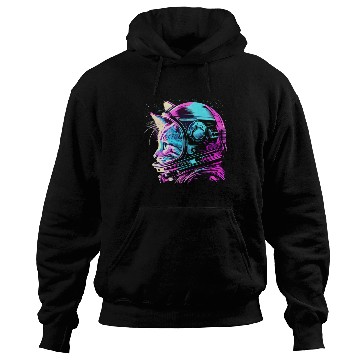 Discover Aesthetic Vaporwave Space Cat 80s 90s Astronaut Hoodies