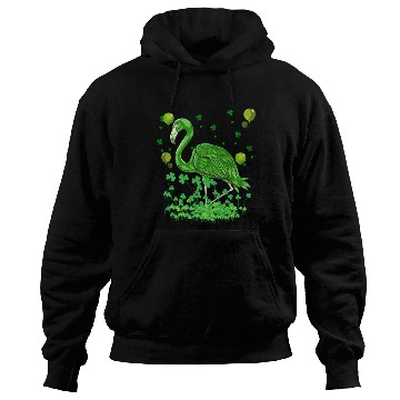 Discover Flamingo Lovers Green Saint Patrick Hoodies