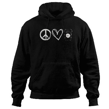 Discover peace love coffee white for darks Hoodies