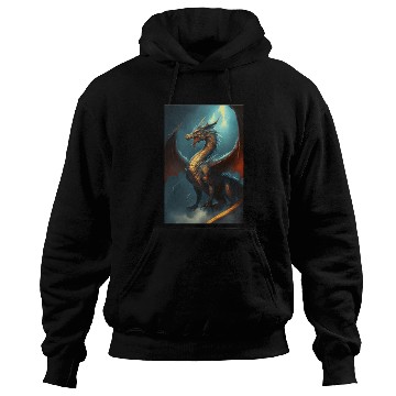 Discover Mystical Dragon in storm Hoodies