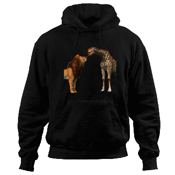 Discover Lion kisses giraffe Hoodies