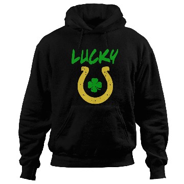 Discover Luck St Patrick s Day Horse Shoe irish Hoodies
