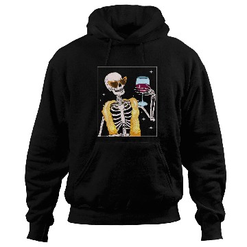 Discover Boujee Aesthetic Skeleton Wine Bougie Hoodies