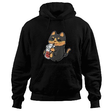 Discover Cat Lover Bubble Tea Anime Figure Boba Milk Manga Hoodies