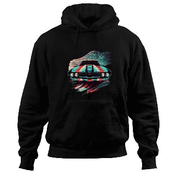 Discover Muscle car american flag backround Hoodies