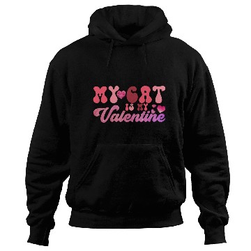 Discover my cat is my valentine Sublimation Hoodies