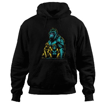 Discover gorilla family Hoodies