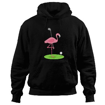 Discover Golf Flamingo Golfing Golfer Hoodies