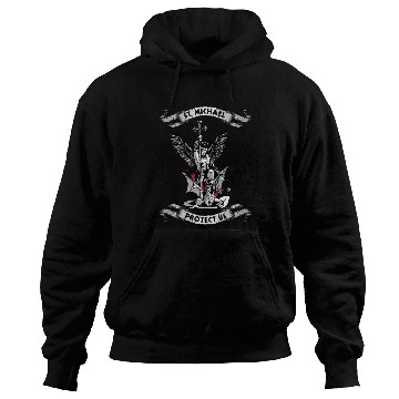 Discover Archangel Saint Michael Protect Us Defend Us Long Hoodies
