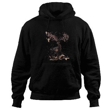 Discover Deer Cherry blossoms Sakura tree Sumie Hoodies