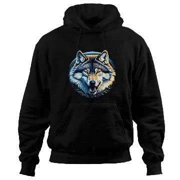 Discover A fierce wolf howling at the moon Hoodies