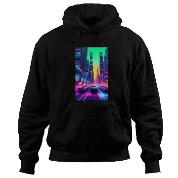 Discover Future City Cyber Cyberpunk Scifi Design Hoodies