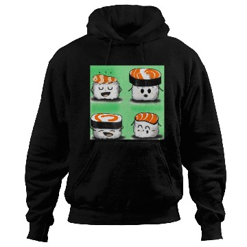Discover Happy Cheerful Sushi I Love Sushi Design Hoodies