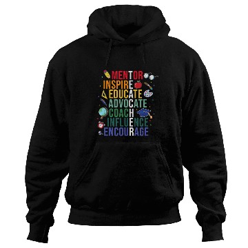 Discover Mentor Inspire Educate Inspired Teacher Life Back Hoodies