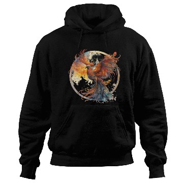 Discover Fire Phoenix Watercolor Clipart Hoodies