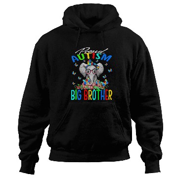 Discover Proud Autism Big Brother Elephant Hoodies