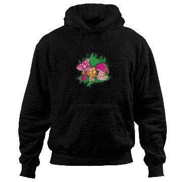 Discover three mushrooms plating music in a forest - botany Hoodies