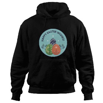Discover Blue Happy Easter Wishes Hoodies