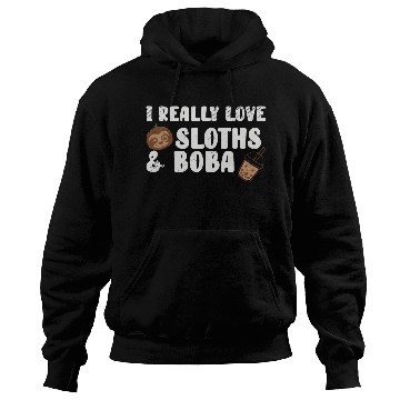 Discover Cute Lazy Sloth Boba Tea Sweet Bubble Tea Hoodies