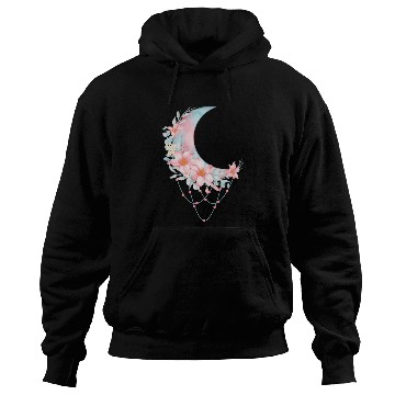 Discover Crescent Floral Moon Hoodies