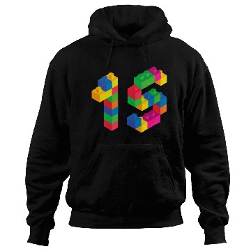 Discover Cute Block Building 15th Birthday Gift 15 Year Hoodies