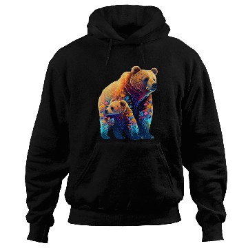 Discover Mother Bear and Cub Sublimation Graphic Wild 2 Hoodies