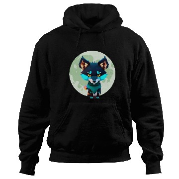Discover Cute Wolf Moon Graphic Hoodies