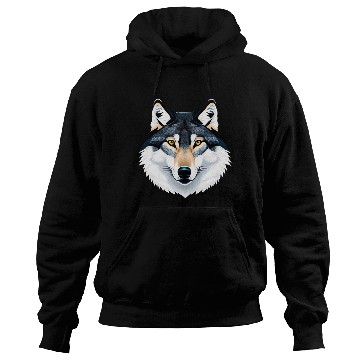 Discover Wolf howling at the moon graphic Hoodies