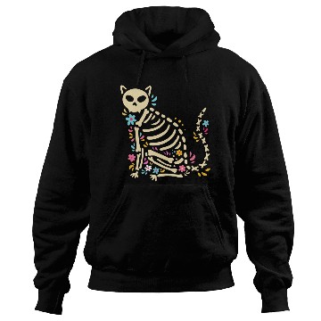 Discover Halloween Cat Skeleton Hoodies