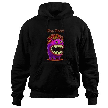 Discover Stay Weird Monster Doodle Violet Hoodies
