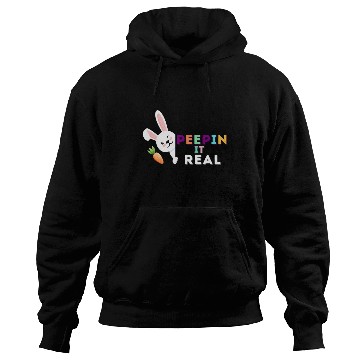 Discover Peepin it real happy easter rabbit sunday Hoodies