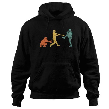Discover Baseball Catcher Pitcher Batter Vintage Hoodies