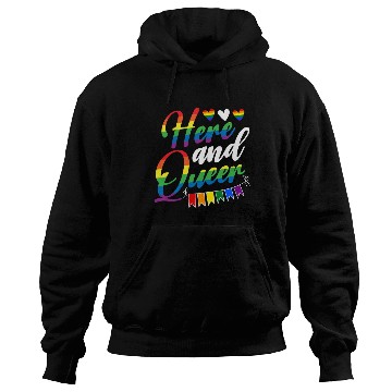 Discover Here And Queer LGBTQ Community Rainbow Pride Month Hoodies