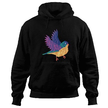Discover Polygon Shape Multi Colored Bird Pattern Nature Hoodies