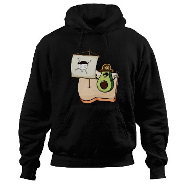 Discover Funny avocado pirate sailing on a toast bread Hoodies