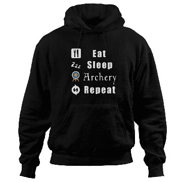 Discover Eat Sleep Archery Repeat red Hoodies