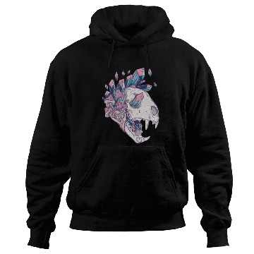 Discover Crystal Cat Skull Hoodies