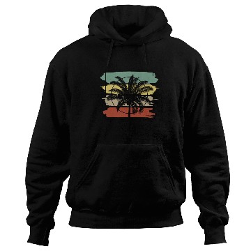 Discover Honolulu Hawaii Palm Tree Retro Artistic Hoodies