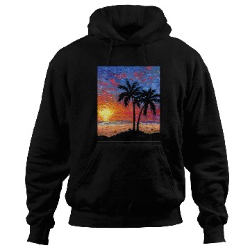 Discover Paradise at Dusk nature Hoodies